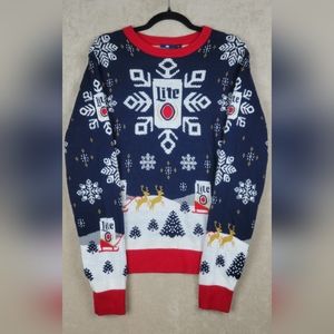 Miller Light Ugly Christmas Sweater Size Small